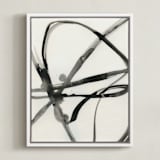 "Plant Cell 1" - Art Print in Black and White by Mary Gaspar - Framed Canvas