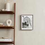 "House: Portrait Custom Print with Text" - Custom Print in Olive Shadow by Minted - In a Room