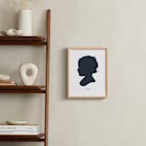 "Silhouette: Custom Print with Text" - Custom Print in Midnight Blue by Minted - In a Room