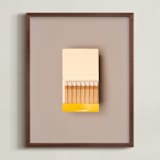 "Unstruck Yellow" - Art Print in Color Match Yellow by Andrew McClintock - Framed