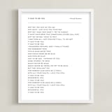 "Your Lyrics: Custom Print " - Custom Print in White by Minted - Framed