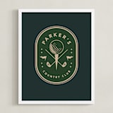"By Par: Custom Print" - Custom Print in Evergreen by Susan Zinader - Framed