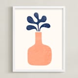 "Modern Vase #1" - Art Print in Blush by Field and Sky - Framed