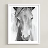 "Wild and free." - Art Print in Charcoal by Dawn Smith - Framed