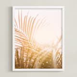 "pretty palms I" - Art Print in Blush by Kamala Nahas - Framed
