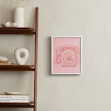 "0 is for operator." - Art Print in Strawberry Shortcake Pink by Alicia Abla - In a Room