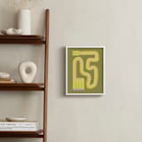 "Twisty Giraffe" - Art Print in Moss by Ampersand Design Studio - In a Room