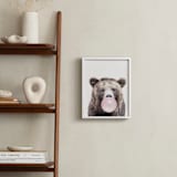 "Bubblegum: Bear" - Art Print in bubblegum pink by Maja Cunningham - In a Room