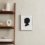 "Cameo Silhouette: Custom Print" - Custom Print in Black by Minted - In a Room