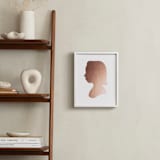 "Custom Silhouette Foil Art" - Custom Foil Print in Rose Gold by Minted - In a Room