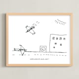 "Your Drawing: Landscape Custom Print" - Custom Print in Deep Gray by Minted - Framed