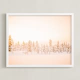 "Finnish Forest" - Art Print in Sunset by Shannon Kirsten - Framed