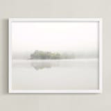 "The Island" - Art Print in Mist White by S.L. Bird - Framed