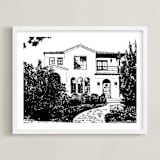 "House: White Border Custom Print" - Custom Print in Black by Minted - Framed