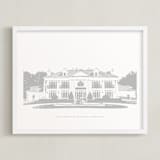 "Your Venue: Custom Letterpress Print" - Custom Letterpress Print in Cool Grey by Minted - Framed