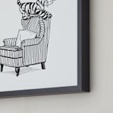 "Tigger Lounging | Winnie The Pooh" - Art Print in White by Stefanie Lane - Frame Close-up