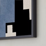 "Layered Remnants 2" - Art Print in Allure Blue by Debra Pruskowski - Frame Close-up