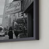 "Mr Bings Cocktail Lounge" - Art Print in Black by Austin Warnock - Frame Close-up