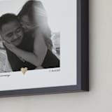 "With a Heart: Square Foil Framed Photo" - Foil Framed Photo in Gold by Laura Hamm - Frame Close-up