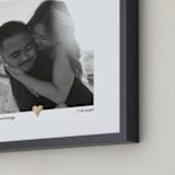 "With a Heart: Square Foil Framed Photo" - Foil Framed Photo in Gold by Laura Hamm - Frame Close-up