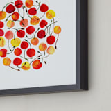 "whimsical watercolor cherries" - Art Print in cherry by Alexandra Dzh - Frame Close-up