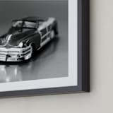 "Retro Car" - Art Print in Retro Silver by Laura Hamm - Frame Close-up