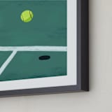 "Tennis Anyone?" - Art Print in Tennis court green by JW Solomon - Frame Close-up