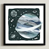 "Space Doodle" - Art Print in Galaxy by Megan Cash - Framed