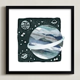 "Space Doodle" - Art Print in Galaxy by Megan Cash - Framed