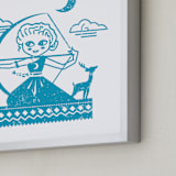 "Diana" - Art Print in Blue by Susie Allen - Frame Close-up