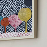 "Diamond Forest" - Art Print in Forest Blue by Bethania Lima - Frame Close-up