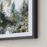"Forest Mist" - Art Print in White by Anne Kostecki - Frame Close-up