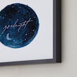 "Constellations" - Art Print in indigo by Krissy Bengtson - Frame Close-up