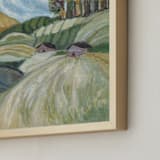 "The Burren" - Art Print in Irish Greens by Mary Gaspar - Frame Close-up