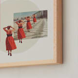 "Well Red" - Art Print in Red Dress by Kamala Nahas - Frame Close-up