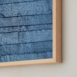 "Gathered Remnants II" - Art Print in Regal Blue by Debra Pruskowski - Frame Close-up