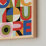 "LOVE YOU MORE" - Art Print in Garden Harvest by Ampersand Design Studio - Frame Close-up