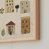 "Where We Live" - Art Print in Beige by Rina Ozum - Frame Close-up