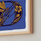 "Animal Alphabet 4" - Art Print in Royal by Lia Geeter - Frame Close-up