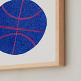 "Electric Sports 3" - Art Print in Cobalt by Carrie Moradi - Frame Close-up