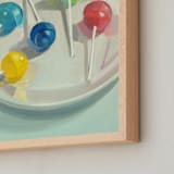 "Lollipops" - Art Print in Cobalt Blue by Jenny Westenhofer - Frame Close-up