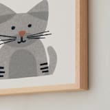 "Paper Pets 1" - Art Print in Tabby by Carrie Moradi - Frame Close-up
