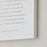 "Your Vows: Square Orientation Custom Foil Print" - Custom Foil Print in Gold by Minted - Frame Close-up