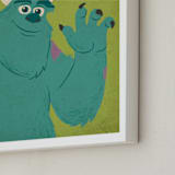 "Sulley & Mike I" - Art Print in Monster Green by Kiersten Garner - Frame Close-up