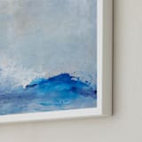 "Fleeting Light" - Art Print in Soft Blue by Julia Contacessi - Frame Close-up