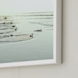 "Soft Landing" - Art Print in Lake by Debra Pruskowski - Frame Close-up