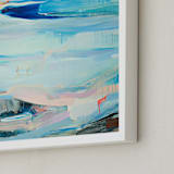 "Beach Day I" - Art Print in Aqua by Cristina Marie - Frame Close-up