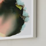 "Organism 1b" - Art Print in Salomon Teal on Gray by Marta Spendowska - Frame Close-up