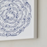 "Sardines" - Art Print in Indigo by Bryn Wears-Fitipaldi - Frame Close-up