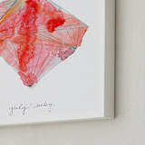 "July - Ruby" - Art Print in Ruby by Naomi Ernest - Frame Close-up